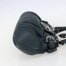 Salvatore Ferragamo Gancini Hand Bag Leather Green Silver Auth 157002-4