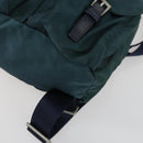 PRADA Backpack Nylon Green Silver Auth 157004-15