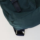 PRADA Backpack Nylon Green Silver Auth 157004-16