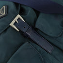 PRADA Backpack Nylon Green Silver Auth 157004-20