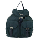 PRADA Backpack Nylon Green Silver Auth 157004-13
