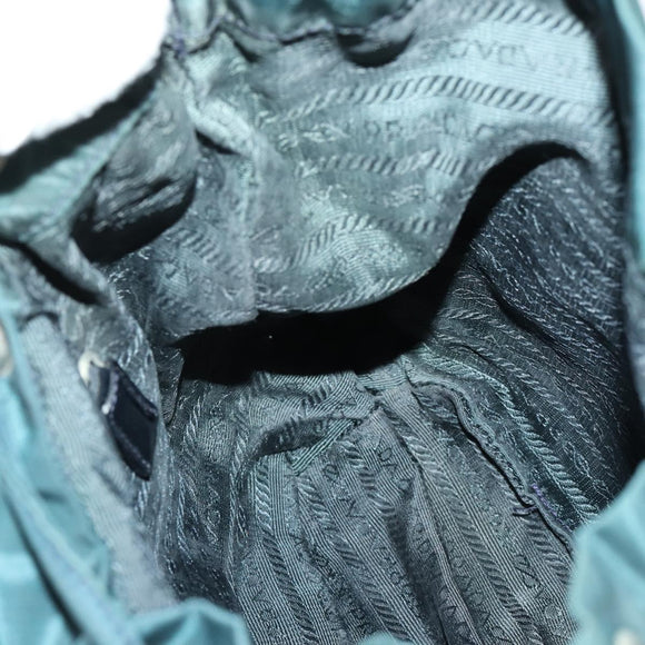 PRADA Backpack Nylon Green Silver Auth 157004