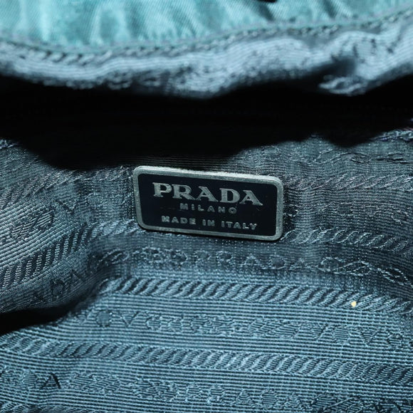 PRADA Backpack Nylon Green Silver Auth 157004
