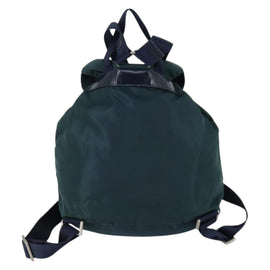 PRADA Backpack Nylon Green Silver Auth 157004 - 0