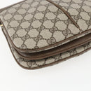 GUCCI GG Supreme Web Sherry Line Bag PVC Beige Gold 10 02 037 Auth 157006-13