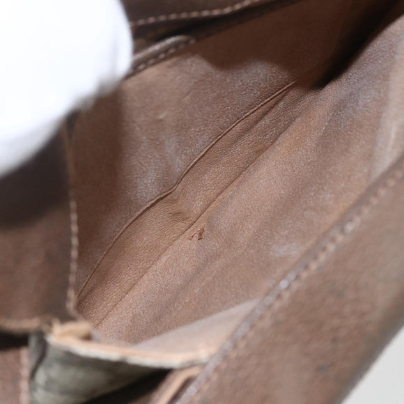 GUCCI GG Supreme Web Sherry Line Bag PVC Beige Gold 10 02 037 Auth 157006