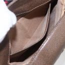 GUCCI GG Supreme Web Sherry Line Bag PVC Beige Gold 10 02 037 Auth 157006-19