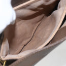 GUCCI GG Supreme Web Sherry Line Bag PVC Beige Gold 10 02 037 Auth 157006-20