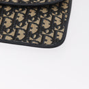 Christian Dior Trotter Canvas Shoulder Bag Navy Gold Auth 157007-12