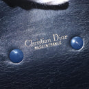 Christian Dior Trotter Canvas Shoulder Bag Navy Gold Auth 157007-17