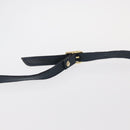 Christian Dior Trotter Canvas Shoulder Bag Navy Gold Auth 157007-9