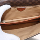 CELINE Macadam Canvas Shoulder Bag PVC Leather Brown Gold Auth 157008-9