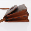 CELINE Macadam Canvas Shoulder Bag PVC Leather Brown Gold Auth 157008-4