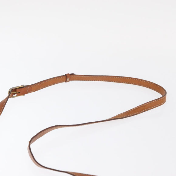 CELINE Macadam Canvas Shoulder Bag PVC Leather Brown Gold Auth 157008