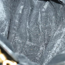 GUCCI Bamboo Shoulder Bag Suede 2way Black Gold Auth 157009-16