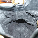GUCCI Bamboo Shoulder Bag Suede 2way Black Gold Auth 157009-17