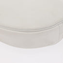 Christian Dior Chain Shoulder Bag Leather White Gold Auth 157011-14