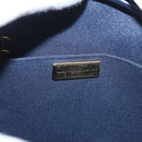 Christian Dior Chain Shoulder Bag Leather White Gold Auth 157011-10