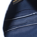 Christian Dior Chain Shoulder Bag Leather White Gold Auth 157011-11