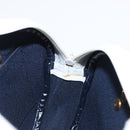 Christian Dior Chain Shoulder Bag Leather White Gold Auth 157011-18