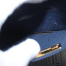 Christian Dior Chain Shoulder Bag Leather White Gold Auth 157011-12