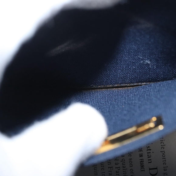 Christian Dior Chain Shoulder Bag Leather White Gold Auth 157011