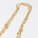 Christian Dior Chain Shoulder Bag Leather White Gold Auth 157011-8