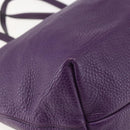 Salvatore Ferragamo Gancini Tote Bag Leather Purple Gold Auth 157012-11