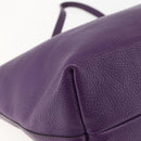 Salvatore Ferragamo Gancini Tote Bag Leather Purple Gold Auth 157012-13