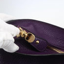 Salvatore Ferragamo Gancini Tote Bag Leather Purple Gold Auth 157012-14
