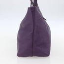Salvatore Ferragamo Gancini Tote Bag Leather Purple Gold Auth 157012-4