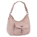 PRADA Shoulder Bag Nylon Pink Silver Auth 157013-1
