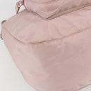 PRADA Shoulder Bag Nylon Pink Silver Auth 157013-11