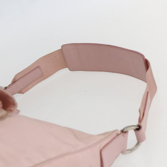 PRADA Shoulder Bag Nylon Pink Silver Auth 157013