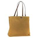 PRADA Tote Bag Nylon Yellow Silver Auth 157014-1