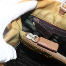 PRADA Tote Bag Nylon Yellow Silver Auth 157014-18