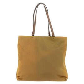PRADA Tote Bag Nylon Yellow Silver Auth 157014 - 0