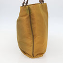 PRADA Tote Bag Nylon Yellow Silver Auth 157014-3