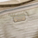 PRADA Tote Bag Nylon Beige Silver Auth 157015-18