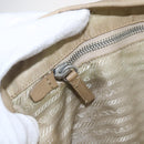 PRADA Tote Bag Nylon Beige Silver Auth 157015-19