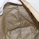 PRADA Tote Bag Nylon Beige Silver Auth 157015-21