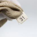 PRADA Tote Bag Nylon Beige Silver Auth 157015-12