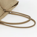PRADA Tote Bag Nylon Beige Silver Auth 157015-7