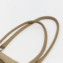 PRADA Tote Bag Nylon Beige Silver Auth 157015-8