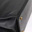 Salvatore Ferragamo Gancini Shoulder Bag Leather Black Gold Auth 157016-12
