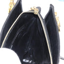 Salvatore Ferragamo Gancini Shoulder Bag Leather Black Gold Auth 157016-18