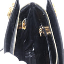 Salvatore Ferragamo Gancini Shoulder Bag Leather Black Gold Auth 157016-19