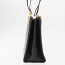 Salvatore Ferragamo Gancini Shoulder Bag Leather Black Gold Auth 157016-4