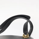 Salvatore Ferragamo Gancini Shoulder Bag Leather Black Gold Auth 157016-8