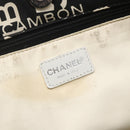 CHANEL Bysy line Tote Bag Canvas Black CC Auth 157029-14